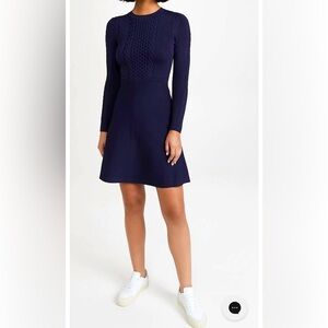 shoshanna tatiana off-the-shoulder dress Shoshanna Tropez Off-The-Shoulder Jacquard A-Line Midi Dress